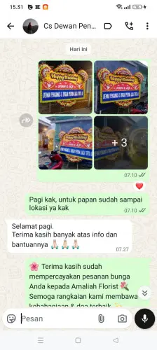 Testimonial Papan Bunga Pernikahan serang