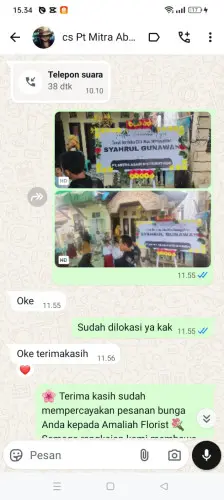 Testimonial Papan Bunga serang