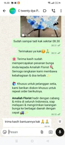 Testimonial Standing Flower serang