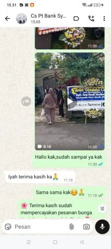 Testimonial Papan Bunga serang